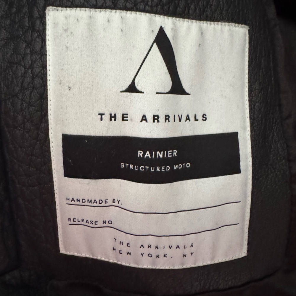 THE ARRIVAL “ Rainer” Black Leather Biker Jacket - Picture 8 of 11